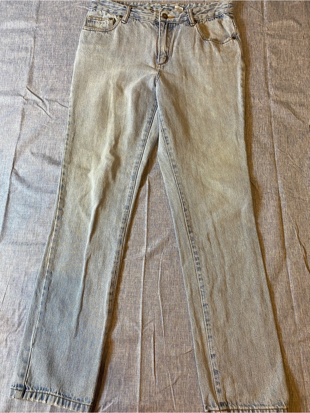 Y2K Vintage Jeanology Straight-Leg Women’s Jeans in Light Blue Denim